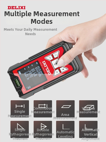 Lāzera distancmērītājs ar infrasarkano staru, augsta precizitāte, rokas izmantošanai, uzlādējams