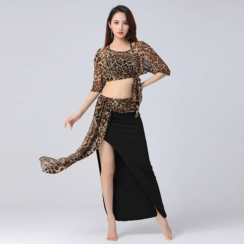 Butterfly brend — haljina za vježbanje belly dance — Bat rukav, cvjetni uzorak, vitki silueta (Materijal: Modal; Glavno vlakno: klorirano vlakno; Za ples trbuha; Žensko)