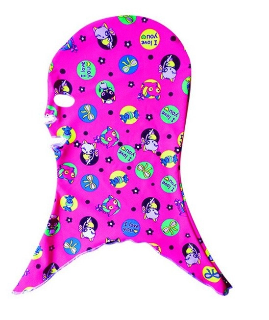 Facekini za potpuno lice za plivanje – najlon, brzo sušenje, tiskani uzorak, model TB01, zaštita od sunca za plivanje