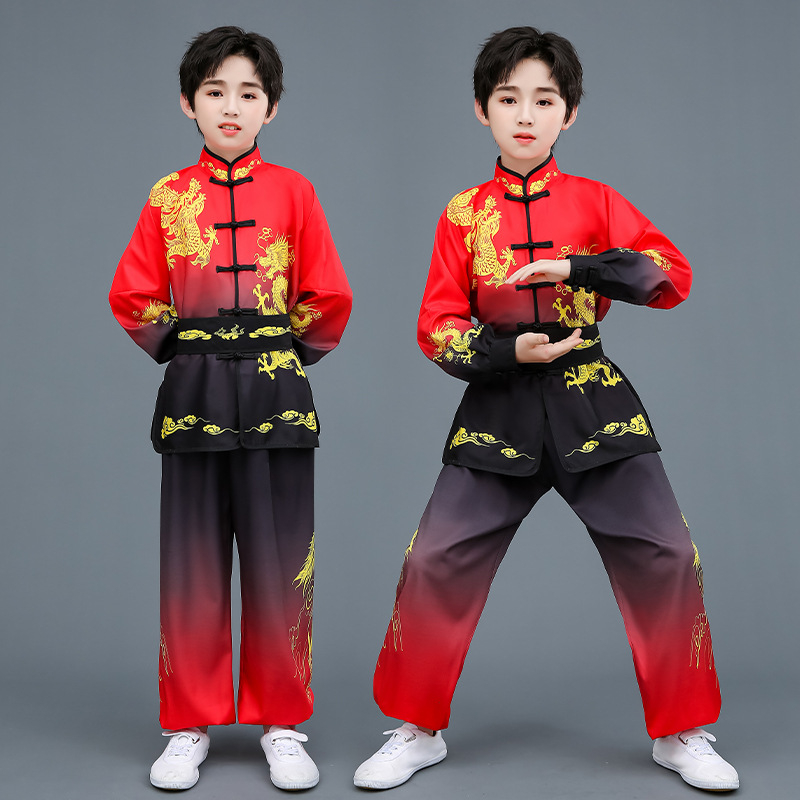 Dječji kostim za kung fu za nastupe, kineskog stila Tai Chi trening odjeća, unisex, uzorak 69850, laneno platno