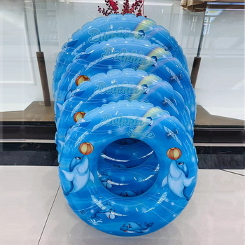 Inel de înot gonflabil pentru copii, PVC ecologic, grosime 0.03 mm, model desen animat - monstru, potrivit pentru înot și plimbări prin apă