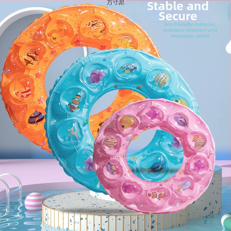 Inel de înot pentru adulți – PVC ecologic, design îngroșat, model cu logo publicitar