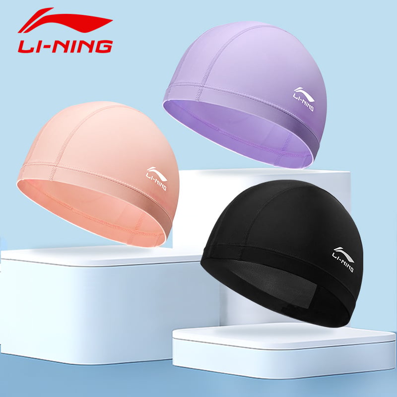 Li-Ning Plivačka kapa od tkanine - Jednobojni uzorak, za odrasle, namijenjena plivanju i aktivnostima u plitkoj vodi