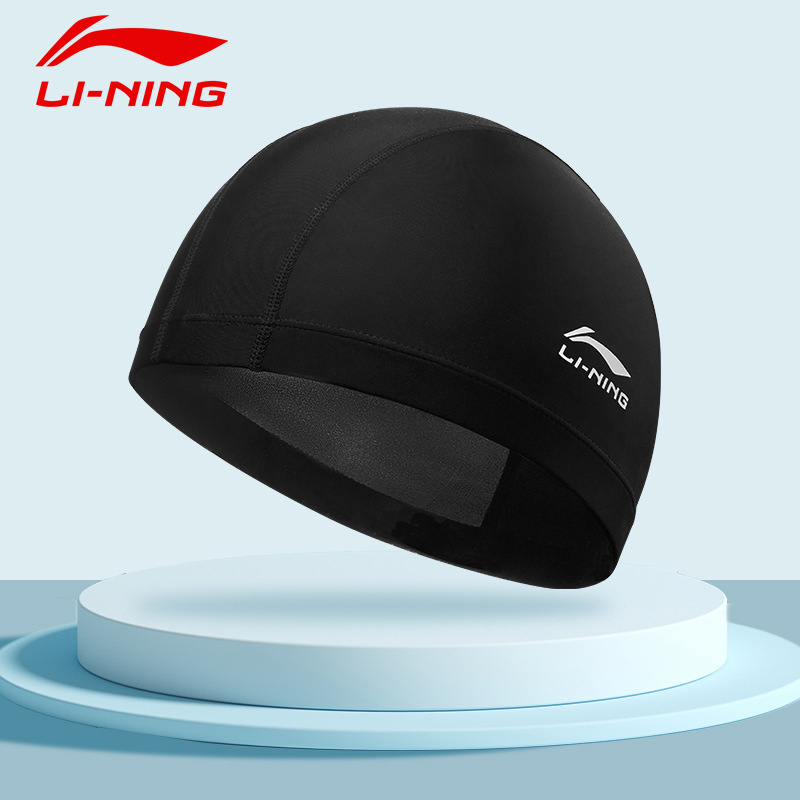 Li-Ning Plivačka kapa od tkanine - Jednobojni uzorak, za odrasle, namijenjena plivanju i aktivnostima u plitkoj vodi
