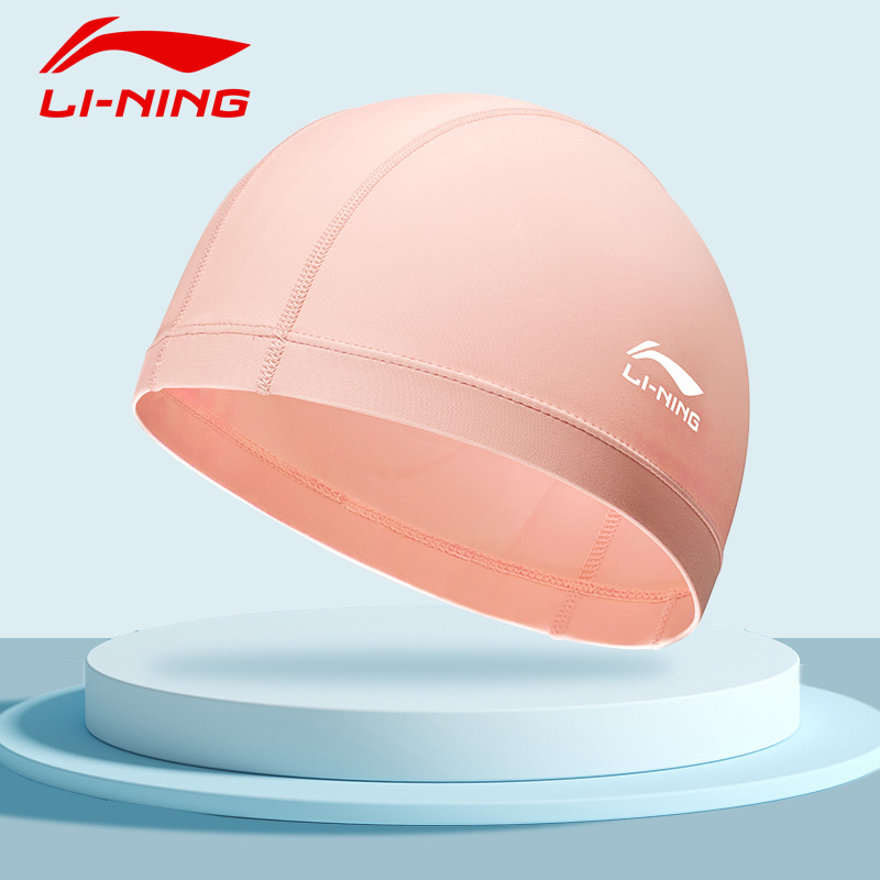 Li-Ning Plivačka kapa od tkanine - Jednobojni uzorak, za odrasle, namijenjena plivanju i aktivnostima u plitkoj vodi