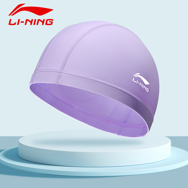 Li-Ning Plivačka kapa od tkanine - Jednobojni uzorak, za odrasle, namijenjena plivanju i aktivnostima u plitkoj vodi