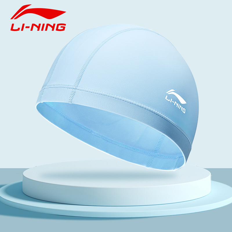 Li-Ning Plivačka kapa od tkanine - Jednobojni uzorak, za odrasle, namijenjena plivanju i aktivnostima u plitkoj vodi