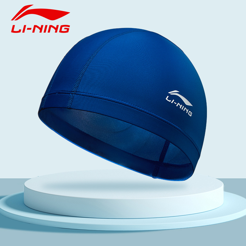 Li-Ning Plivačka kapa od tkanine - Jednobojni uzorak, za odrasle, namijenjena plivanju i aktivnostima u plitkoj vodi