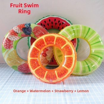 Inel de înot pentru copii, design kiwi, dintr-un singur strat, pentru subsuț, PVC 0,18 mm