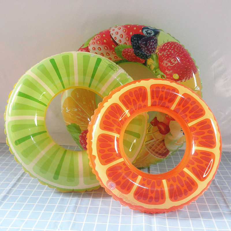 Inel de înot pentru copii, design kiwi, dintr-un singur strat, pentru subsuț, PVC 0,18 mm