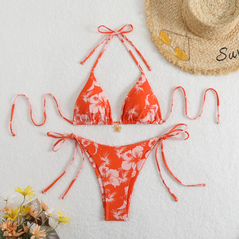 Vezu bikini trokut, visokim strukom, otvorena leđa, poliester s elastanom, umetak za dojke
