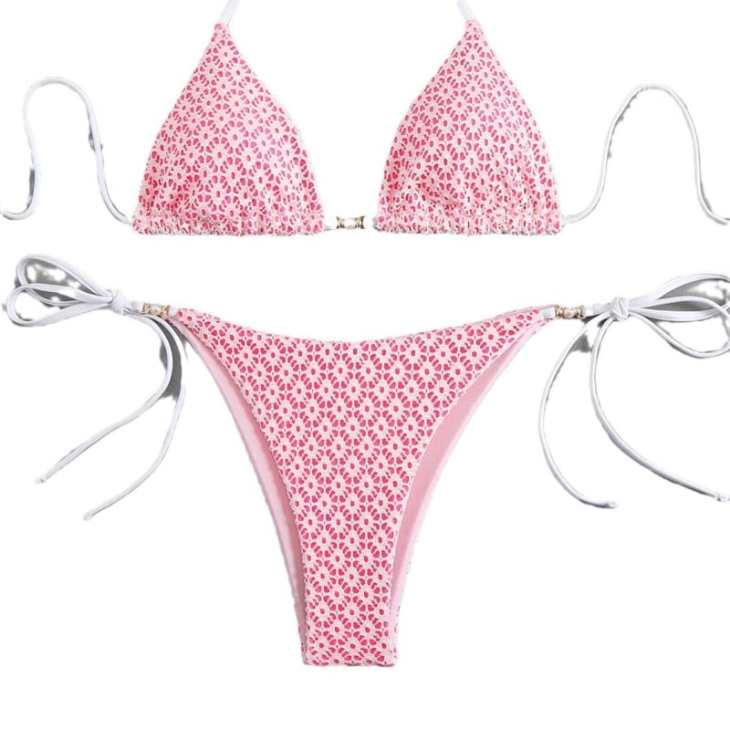 Ženski poliester dvodijelni bikini s jastučićem za prsima, uski kroj, 200 g