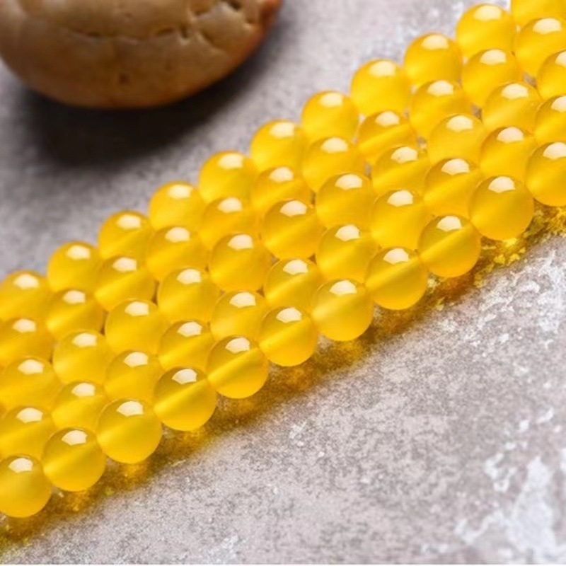 Prirodne crvene ahat perle za DIY nakit, okrugle s perlatnim efektom, poluproizvodi
