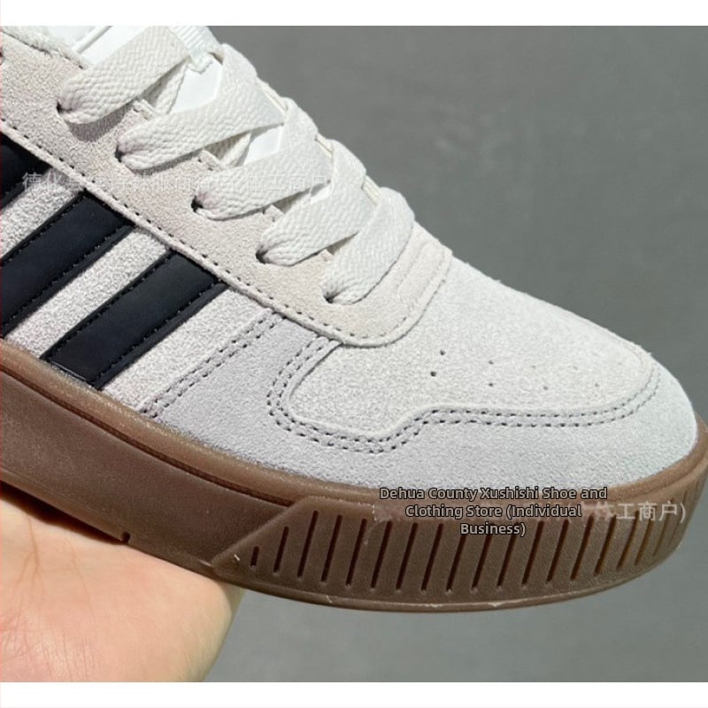 Unisex αθλητικά παπούτσια — γνήσιο δέρμα επάνω, στρογγυλή μύτη, κλείσιμο με κορδόνια, Goodyear σόλα, χαμηλό τακούνι (1–3 εκ.)