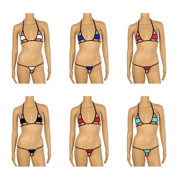 Ženski trokutasti bikini, bez naramenica, bez podstave (60% Spandex; Spandex/Lycra; 200 g; bez podstave)
