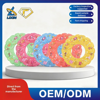 Inel de înot pentru copii, design desen animat, PVC ecologic, grosime 0,25 mm, model solid, potrivit pentru înot și pășire în apă