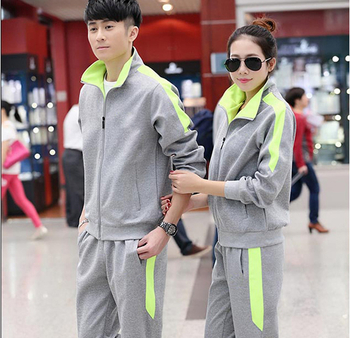 Korējas stila sporta brīvā laika kostīms ar garām piedurknēm un stāvā kakla apkakli, 65% poliesters, pavasaris–rudens, universāls