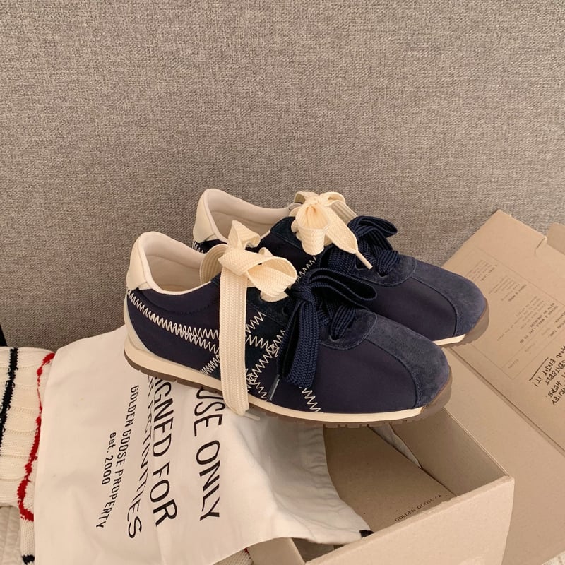 Pantofi Forrest Gump pentru femei – partea superioară din piele de vită, vârf rotund, toc plat, talpă din cauciuc, căptușeală din lână de miel