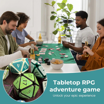 Szorítható TTRPG dobókészlet – ABS anyagú nyolcszögletű dobókockák lekerekített sarkokkal, 30 darabos készlet