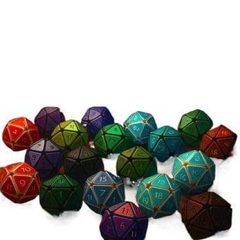 Szorítható TTRPG dobókészlet – ABS anyagú nyolcszögletű dobókockák lekerekített sarkokkal, 30 darabos készlet