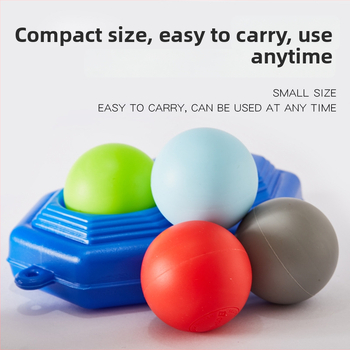 Jogos masažinis silikoninis kamuolys raumenų atsipalaidavimui ir fascijos taškams, neįpūstas, apvalus, 150 g