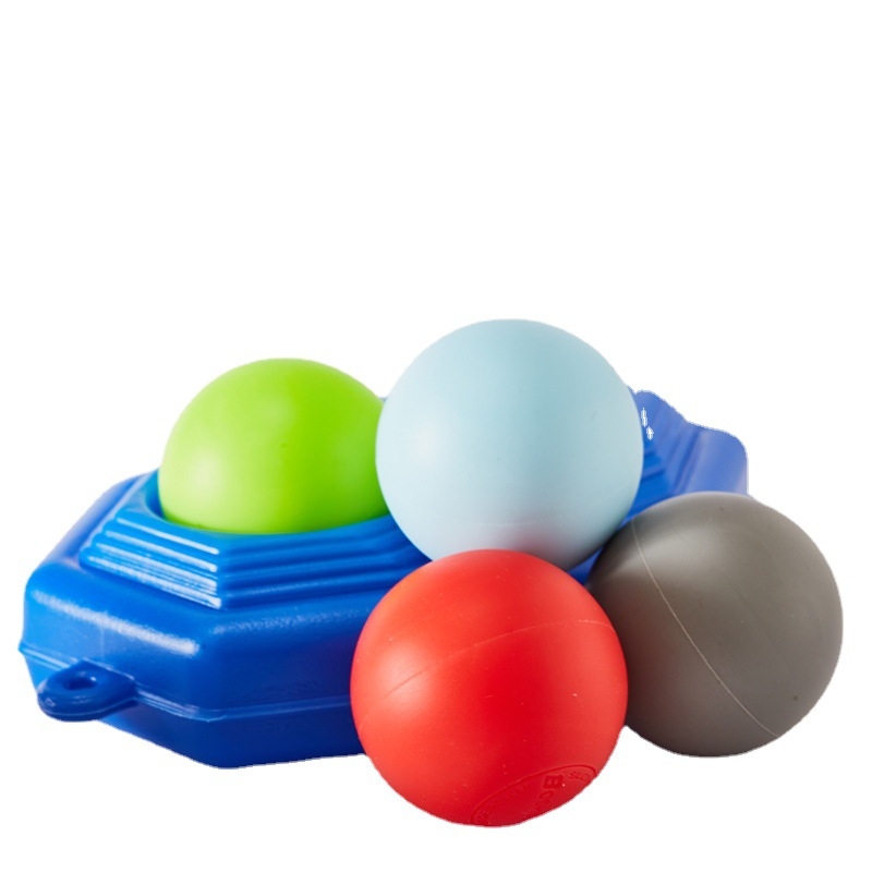 Jogos masažinis silikoninis kamuolys raumenų atsipalaidavimui ir fascijos taškams, neįpūstas, apvalus, 150 g