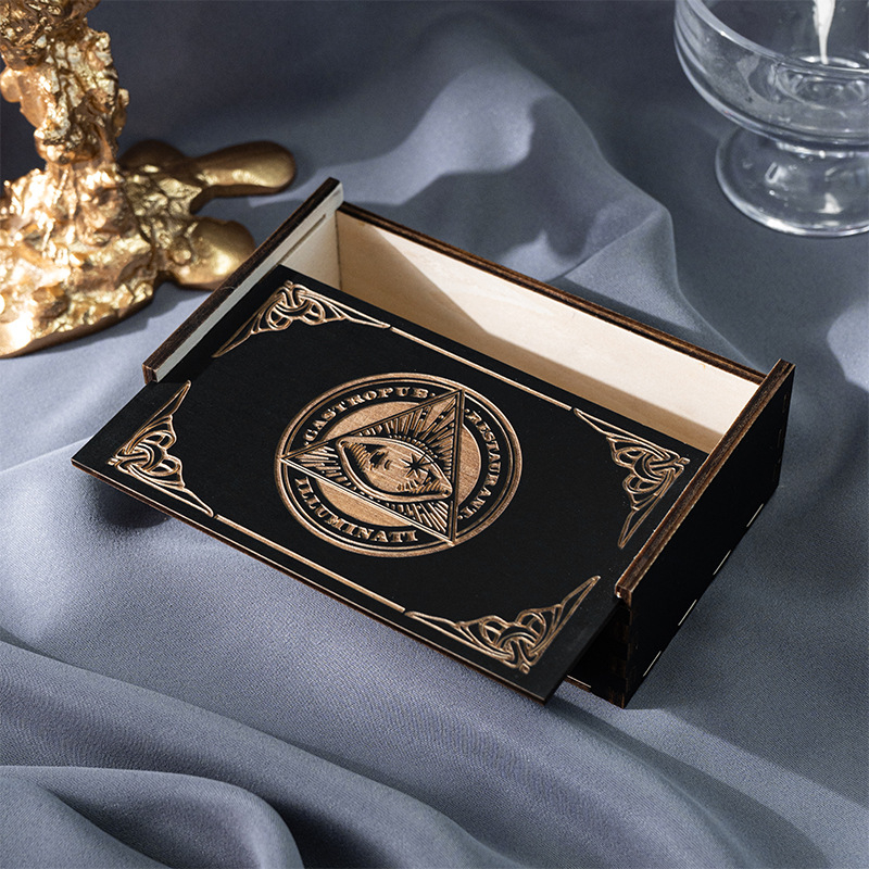 Push-Pull drvena kutija za tarot karte — materijal: basswood plywood; klasifikacija: kartične igre; dobna skupina: 7–61 godina