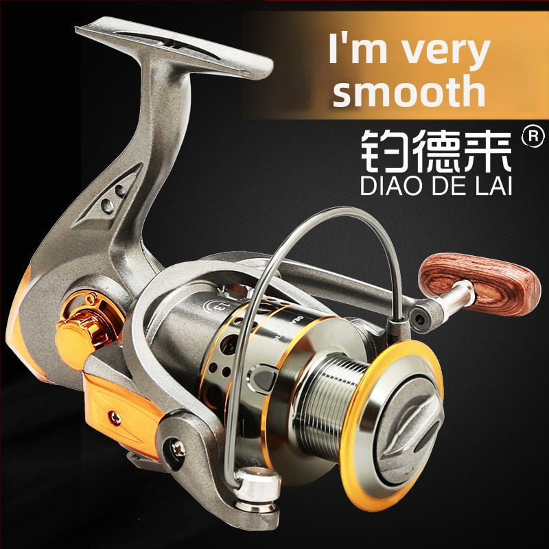 Mulinetă de pescuit, tip fly wheel, marcă generală; fără mărci private licențiate.