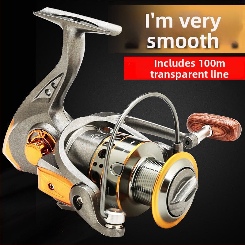 Mulinetă de pescuit, tip fly wheel, marcă generală; fără mărci private licențiate.