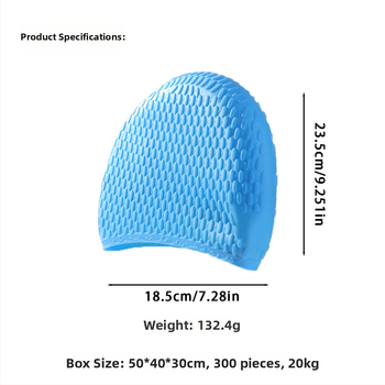 Силиконова шапка за плуване с форма на капка вода, за възрастни, едноцветна, подходяща за плуване и водни спортове