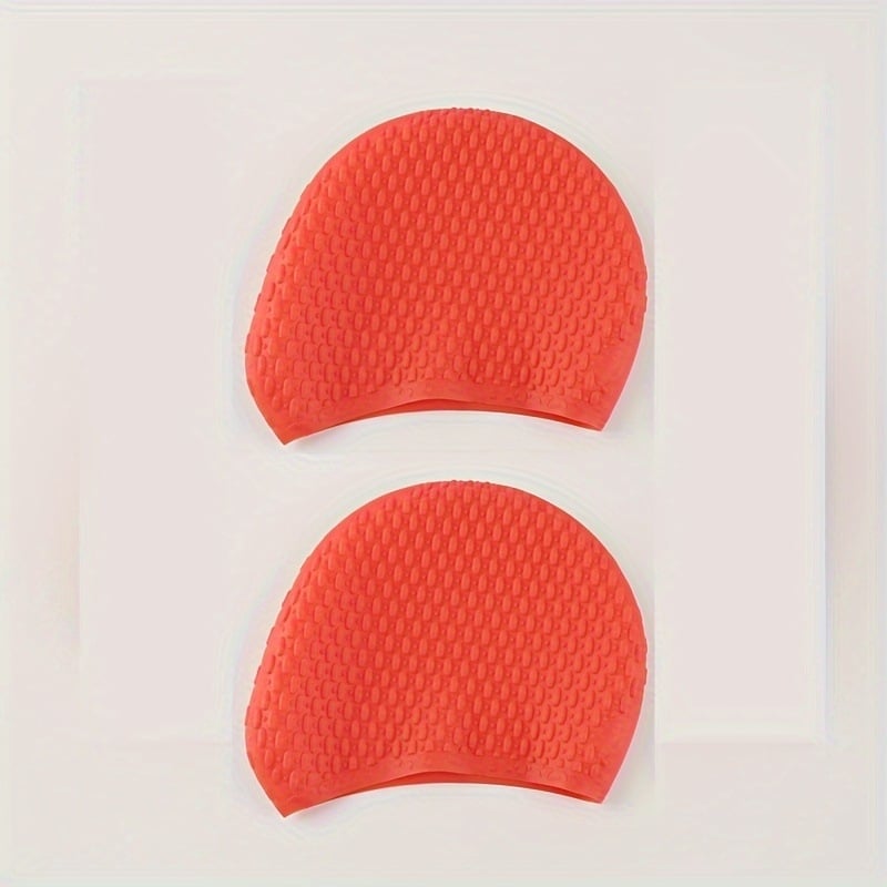 Силиконова шапка за плуване с форма на капка вода, за възрастни, едноцветна, подходяща за плуване и водни спортове