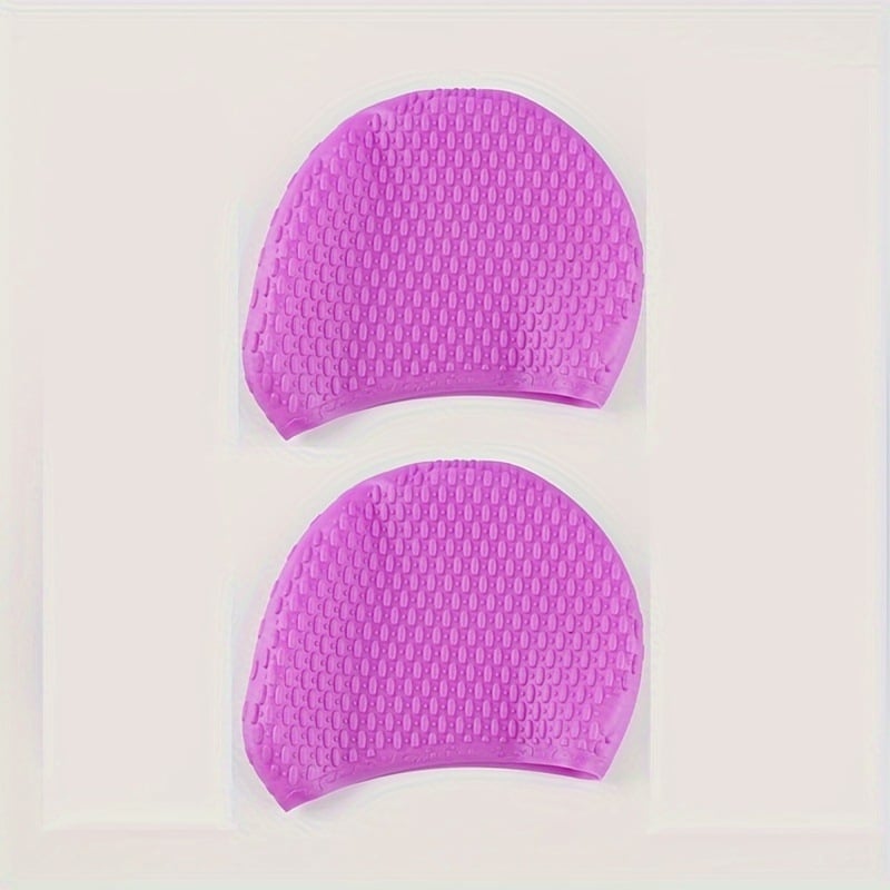 Силиконова шапка за плуване с форма на капка вода, за възрастни, едноцветна, подходяща за плуване и водни спортове