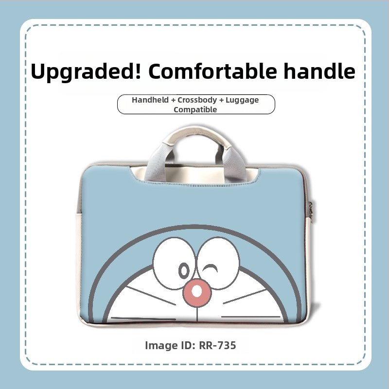 MSRPYM Карикатурно боядисана компютърна чанта с плюшена подплата за MacBook Pro и MacBook Air