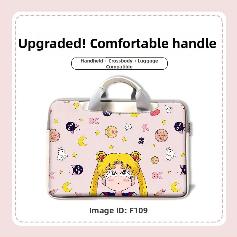 MSRPYM Nešiojamojo kompiuterio krepšys su karikatūriniu piešiniu ir pūkine įdaila MacBook Pro ir MacBook Air