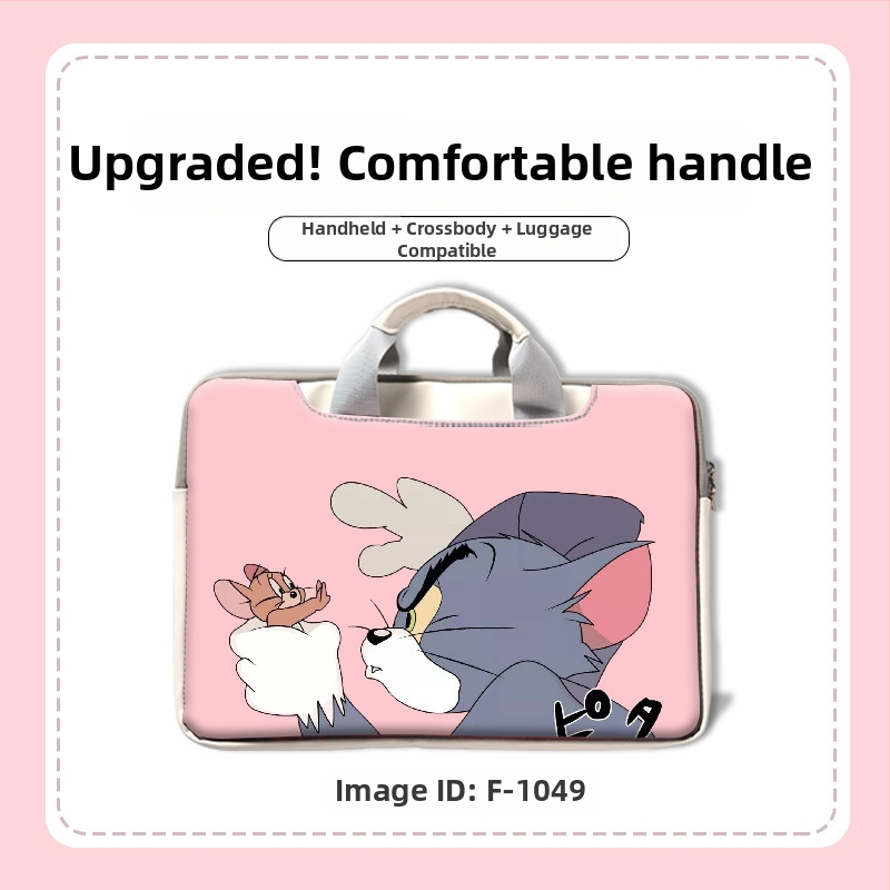 MSRPYM Nešiojamojo kompiuterio krepšys su karikatūriniu piešiniu ir pūkine įdaila MacBook Pro ir MacBook Air