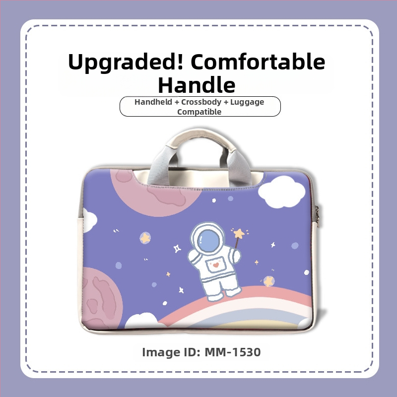 MSRPYM Nešiojamojo kompiuterio krepšys su karikatūriniu piešiniu ir pūkine įdaila MacBook Pro ir MacBook Air