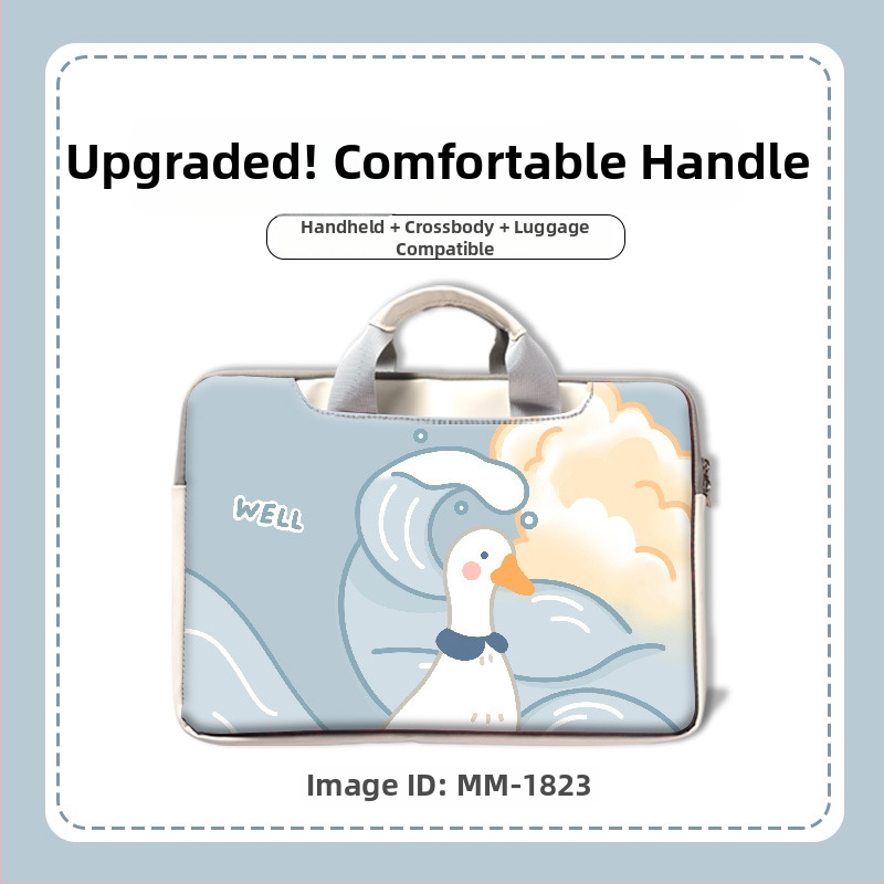 MSRPYM Nešiojamojo kompiuterio krepšys su karikatūriniu piešiniu ir pūkine įdaila MacBook Pro ir MacBook Air