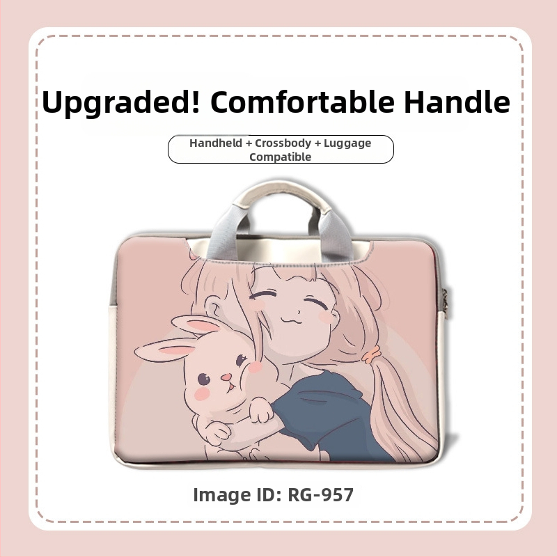 MSRPYM Nešiojamojo kompiuterio krepšys su karikatūriniu piešiniu ir pūkine įdaila MacBook Pro ir MacBook Air