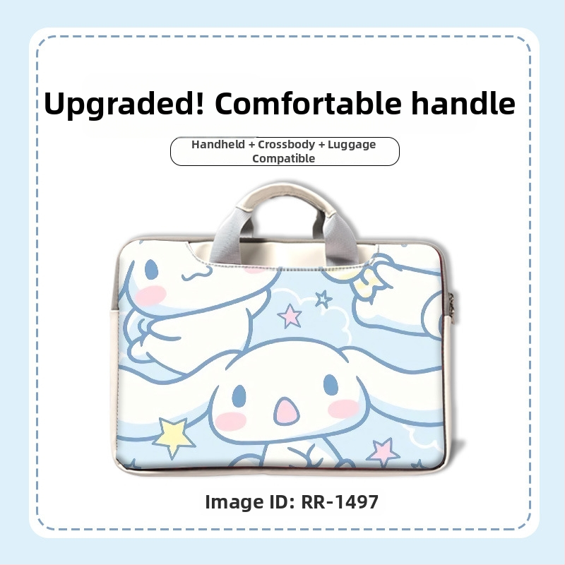 MSRPYM Nešiojamojo kompiuterio krepšys su karikatūriniu piešiniu ir pūkine įdaila MacBook Pro ir MacBook Air