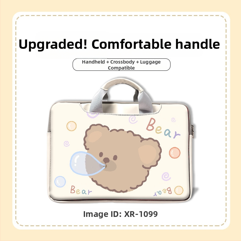 MSRPYM Nešiojamojo kompiuterio krepšys su karikatūriniu piešiniu ir pūkine įdaila MacBook Pro ir MacBook Air