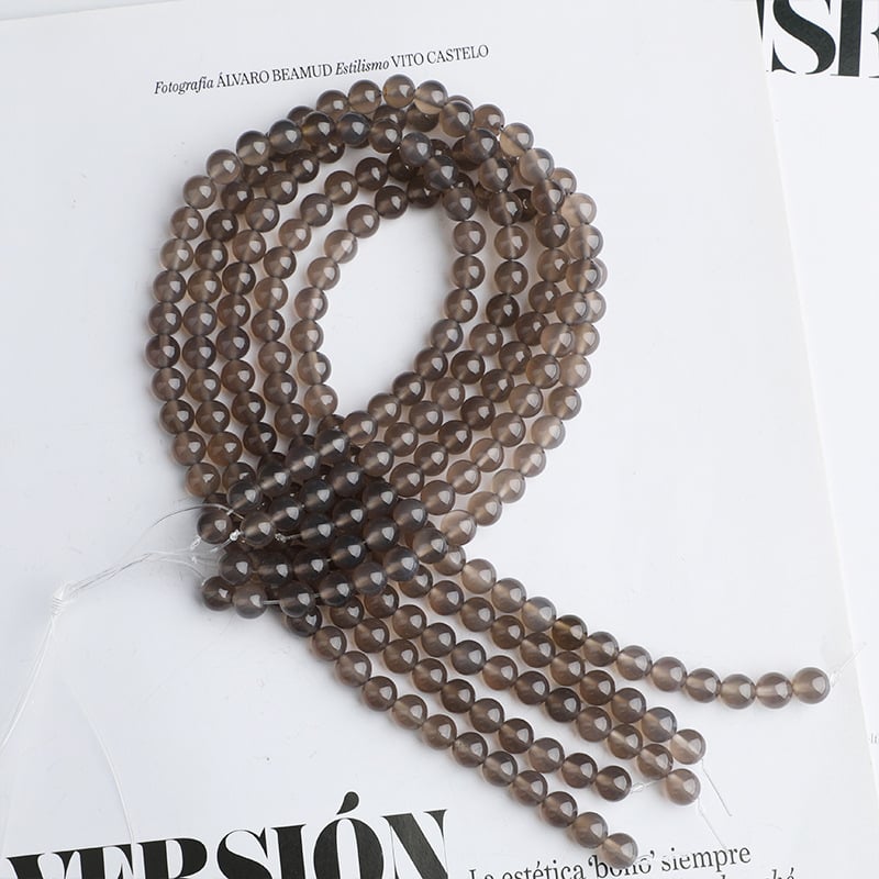 Rongyi polirane okrugle agatne perle za DIY nakit