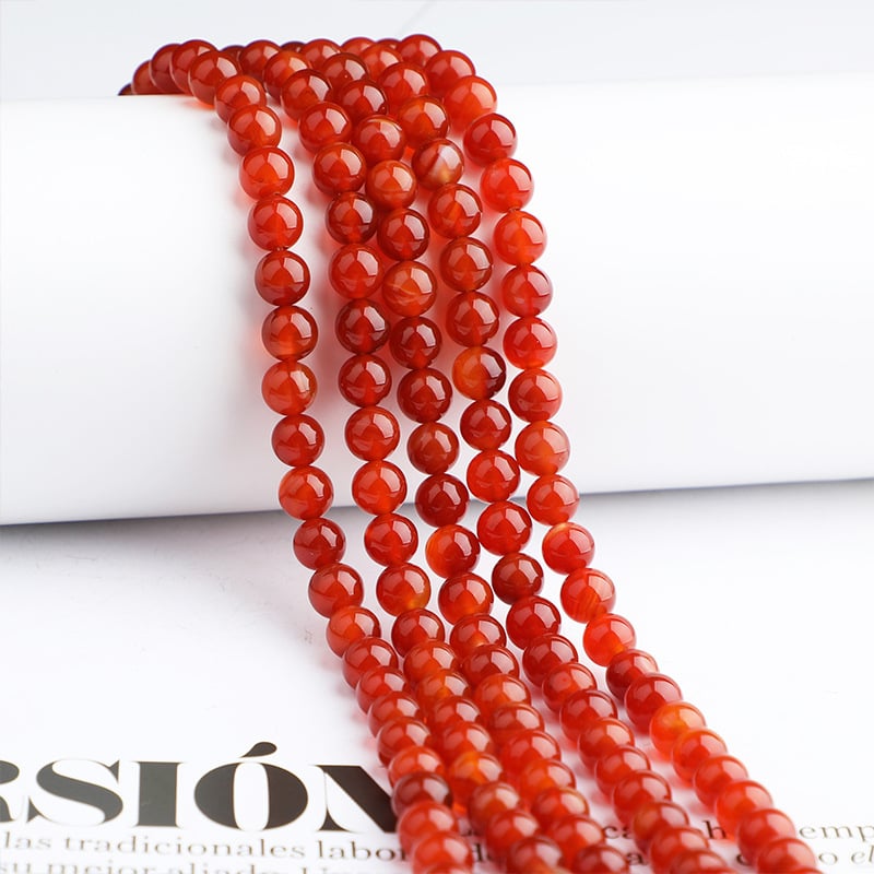 Rongyi polirane okrugle agatne perle za DIY nakit