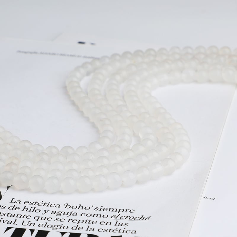 Rongyi polirane okrugle agatne perle za DIY nakit