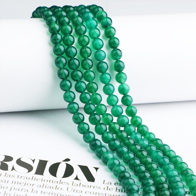 Rongyi polirane okrugle agatne perle za DIY nakit