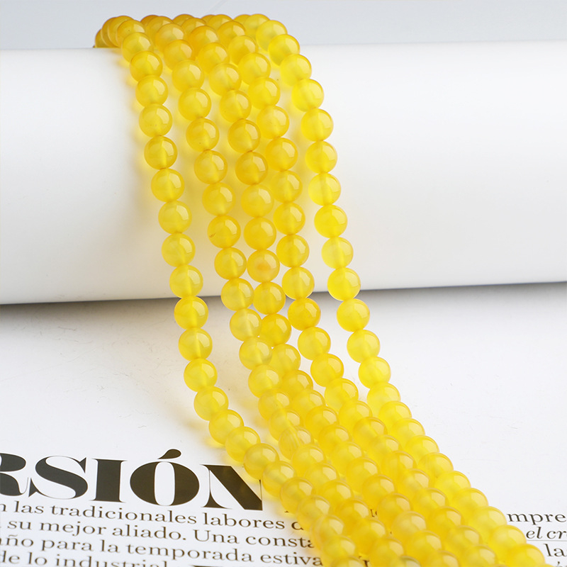 Rongyi polirane okrugle agatne perle za DIY nakit