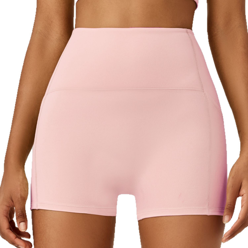 Αθλητικά σορτσάκια γιόγκα με ψηλή μέση και ανύψωση γλουτών, γρήγορο στέγνωμα, διαπνοή, νάιλον και σπάντεξ