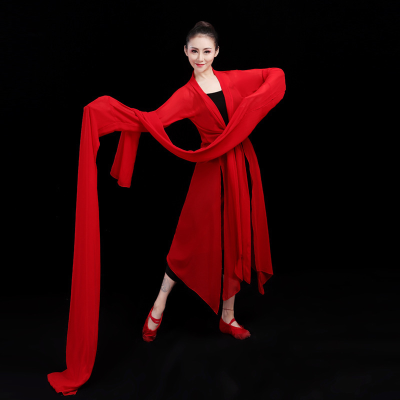 Top za ples s vodnim rukavima za folklorni ples, Unisex, Chenille tkanina sa Spandexom, Spandex udio <30%