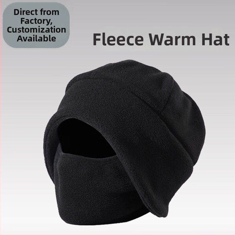 Fleece-ből készült kerékpáros maszk, szélálló és hidegálló, integrált maszkos sapka fülvédővel, uniszex