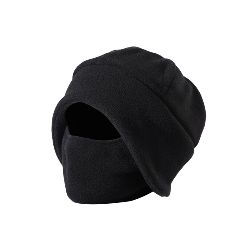 Fleece-ből készült kerékpáros maszk, szélálló és hidegálló, integrált maszkos sapka fülvédővel, uniszex