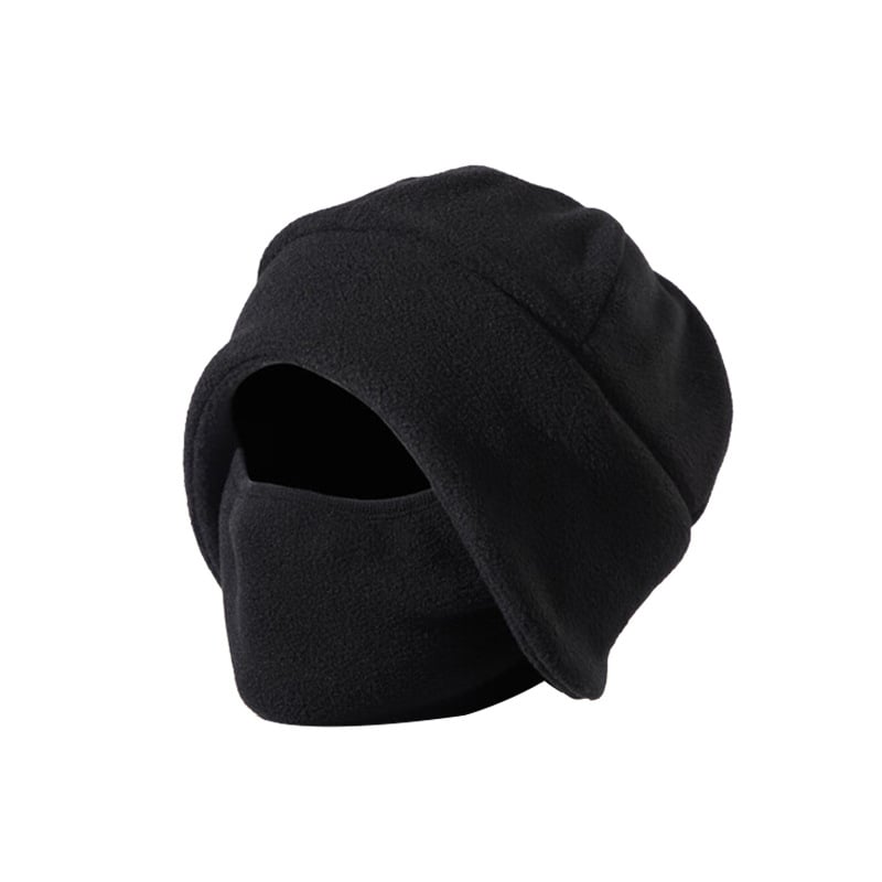 Fleece-ből készült kerékpáros maszk, szélálló és hidegálló, integrált maszkos sapka fülvédővel, uniszex